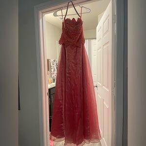 Coral formal dress